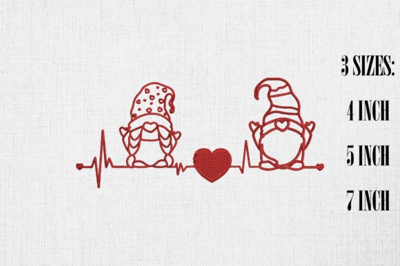 Couple Gnome Heartbeat Valentine Design Review