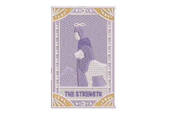 Review: The Strength Tarot Card Embroidery Design
